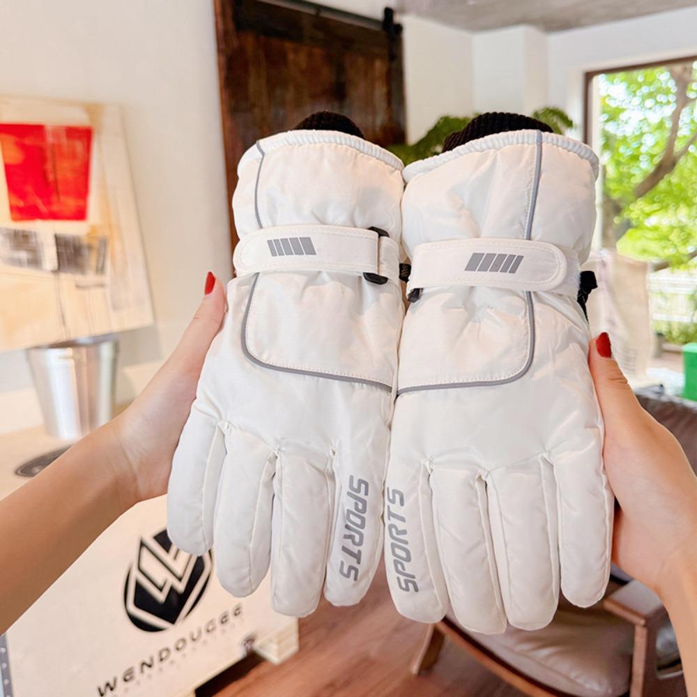 Winter Warm Outdoor Plush Mittens Windproof Cycling Gloves New Touchscreen Ski Gloves