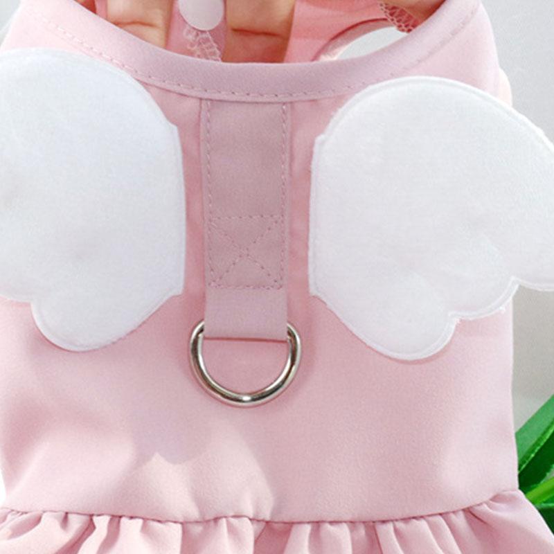 Haustierkleid Modische Zugschließe Bequem Leicht zu Tragen Katze Hund Rock für Frühling Herbst Ziegelrot XL