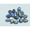 10X13MM Natural Labradorite Blue Fire Pear Cabochon Loose Gemstone 15Pcs Lot C-1116