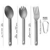 Long Handle Titanium Spoon Light Titanium Cutlery Fork New EDC Environmental