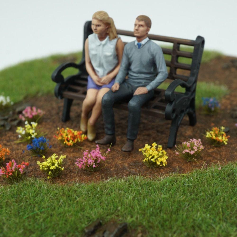 Railway Train Static Grass Tuft Simulation Mini Flower Tuft Miniature Flower Grass  Sand Table