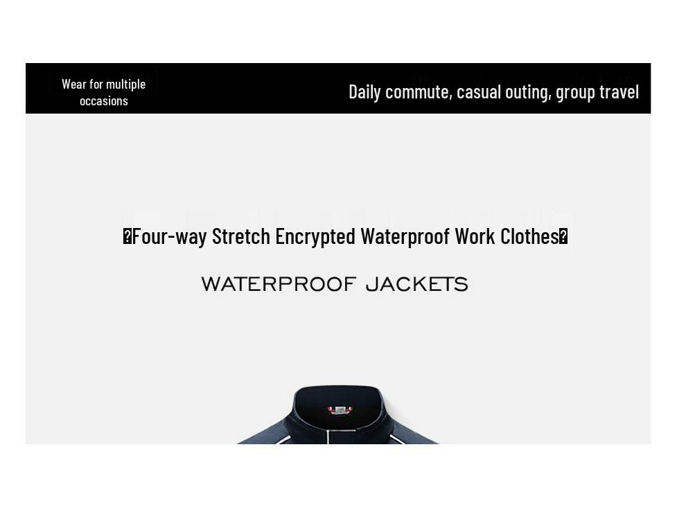 BMW Waterproof Workwear Jacket with Custom Logo for Employees - Stand-up Collar, Autumn/Winter Season