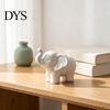 Decorative Desktop Accessories Mini Resin Elephant Figurine, Good Luck Statue Tabletop Decor, Compact Animal Figures for Study Small Ornament