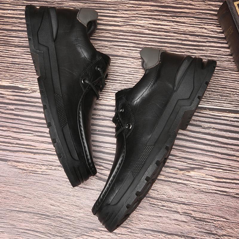 FashionMen Shoes lace up oxfords Handmade High Quality Genuine Leather dress Shoes Comfort Business Man Casual office work Shoes
