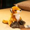 25cm Simulation New Sitting Fox Plush Toy Stuffed Plush Toy Figurine Cartoon Anime Cute Children's Birthday Gift Fun Doll