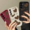 Print Hearts Bow Phone Case For Samsung Galaxy S25 Edge S24 FE S23 S22 Ultra Plus A17 A56 A36 A16 A15 A55 A54 A53 5G Soft Phone Cover