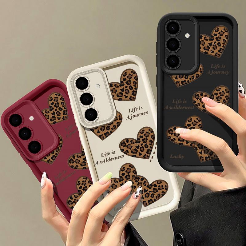 Print Hearts Bow Phone Case For Samsung Galaxy S25 Edge S24 FE S23 S22 Ultra Plus A17 A56 A36 A16 A15 A55 A54 A53 5G Soft Phone Cover