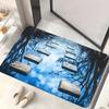 3D Visual Effect Phantom Pattern High Definition Printed Non-Slip Door Mat Absorbent Washable Rug for Bathroom Living Room Yoga