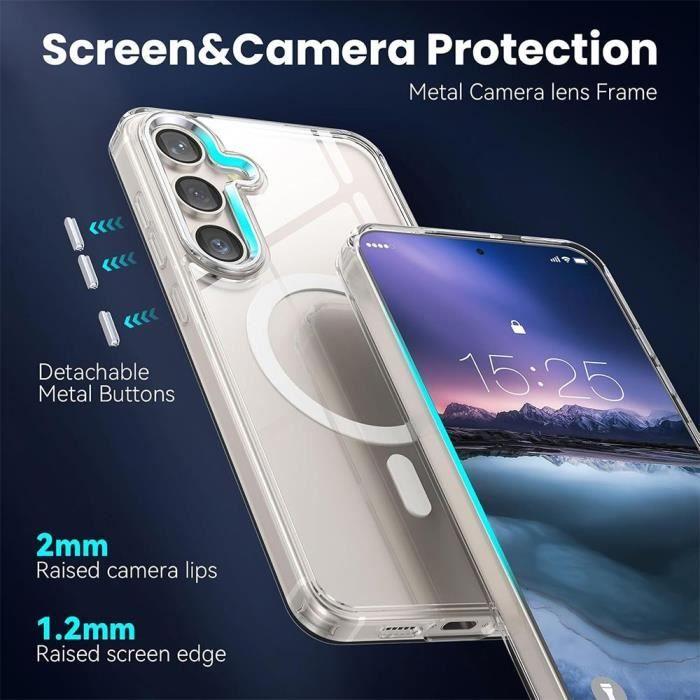 Skyddsfodral - Booling - för Samsung Galaxy S24 FE - Genomskinligt - Stöttåligt - Magnetisk Cirkel