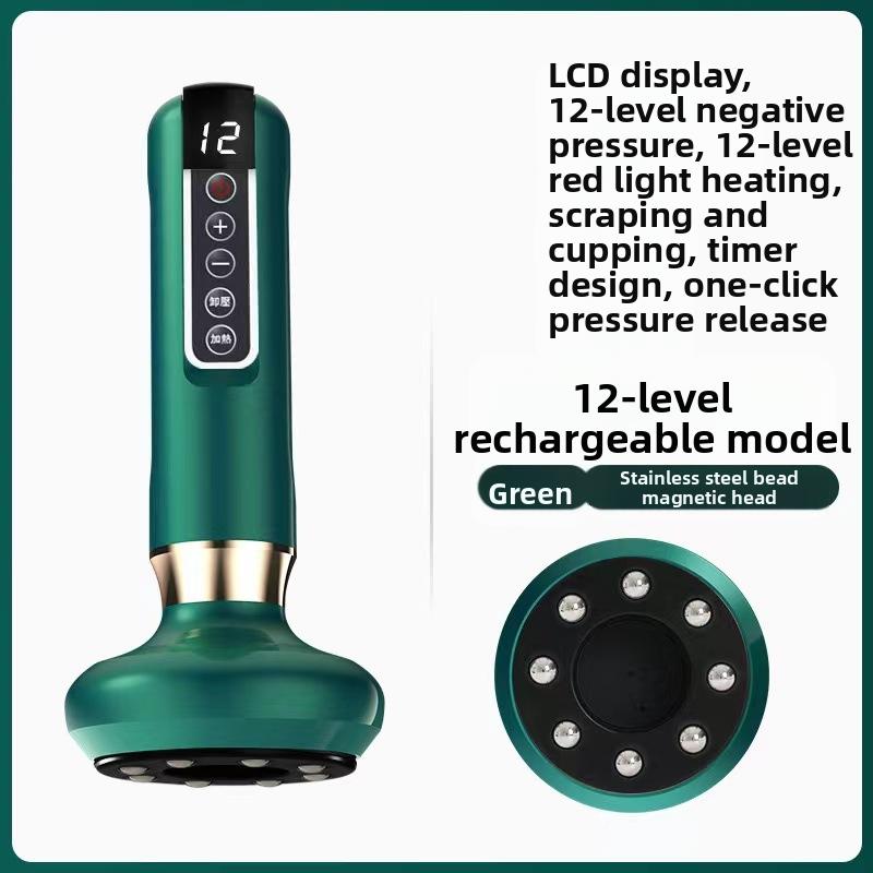 Handheld Cellulite Massager Cupping Kit 12 Suction Modes Rechargeable For Massage Therapy Body Slimming Pain Relief