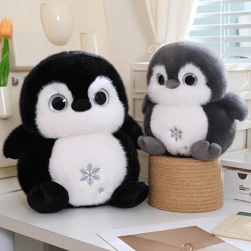Cuddly Lifelike Polar Penguin Plush Toys Stuffed Chubby Snowflakes Penguin Doll Soft Cozy Hugging Animal Doll Kawaii Gift