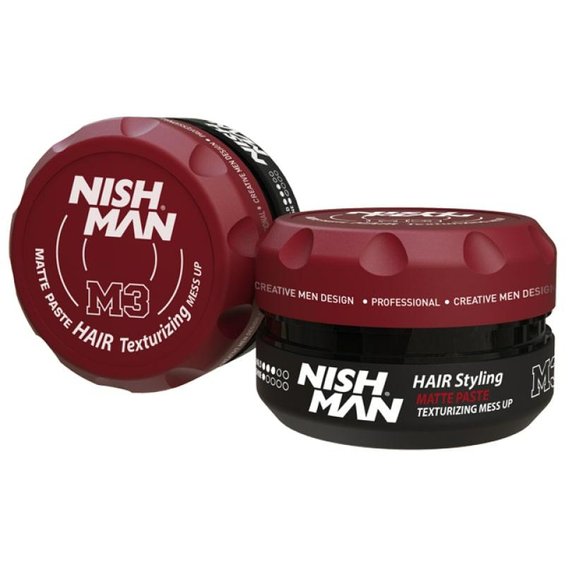 Nishman M3 Mess Up Texturerende Matte Haarpaste – Medium Hold, Lage Glans – 100 ml
