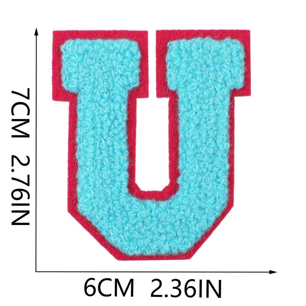 Mixed Color 7Cm Towel Embroidery English Letters Cloth Sticker Clothing Accessories Letter Sticker Computer Embroidery Chapter Boy Ironing Letters