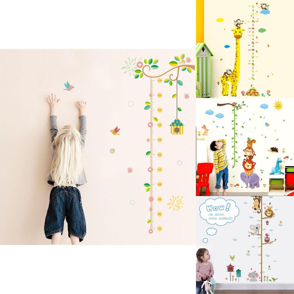Lebhaftes Wachstum Höhenmesslatte Abnehmbarer Wandaufkleber für Kinder- und Babyzimmer-Dekor