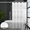 Artistic Square and Round Texture Shower Curtain, Niche Design Bathroom Curtain, Enhances Bathroom Aesthetics, Partition Curtain