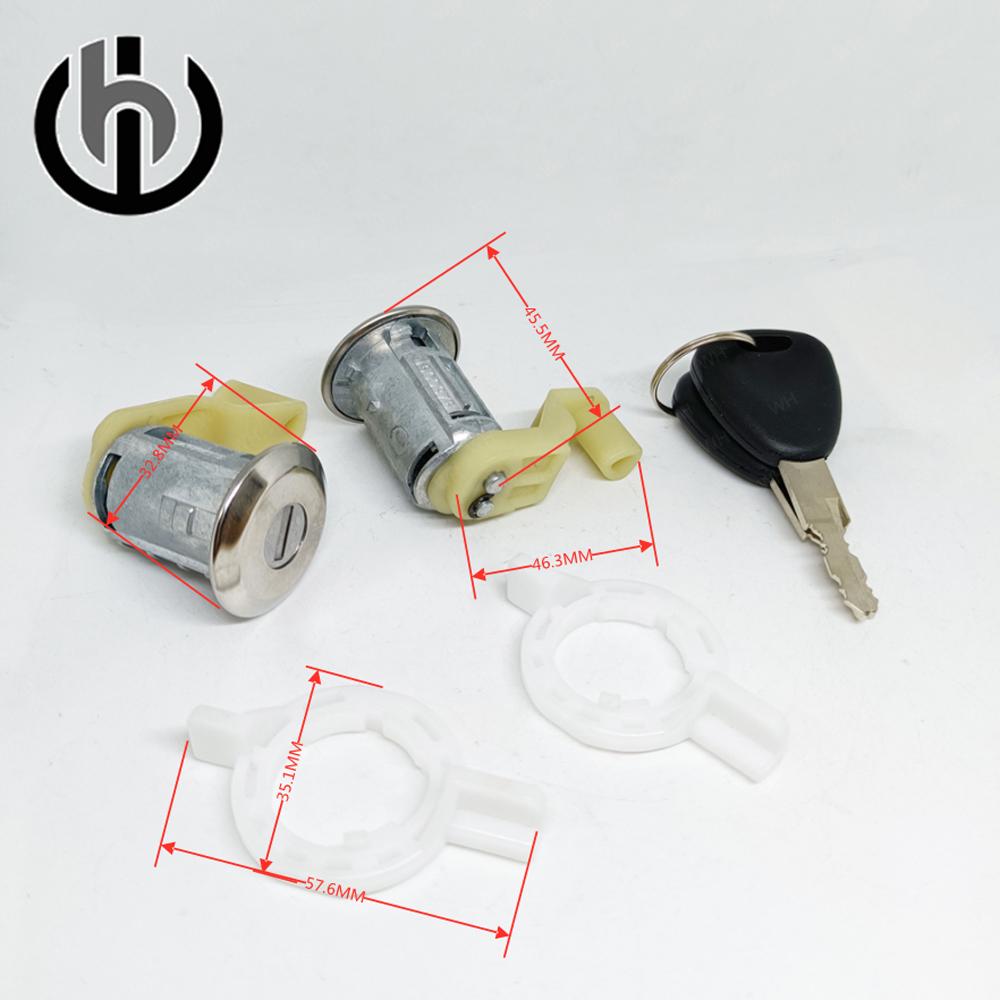 7701472806 2PCS DOOR LOCK WITH 2 SAME KEYS For RENAULT CLIO II 98-05 With plastic buckle