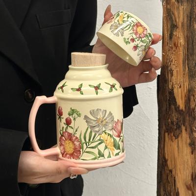 Tazza da tè in ceramica cinese, tazza girasole, tazza da bere di grande capacità, tazza da tè, regalo di compleanno souvenir