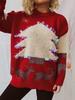 Christmas holiday sweater handmade sequined Christmas tree deer jacquard thick pullover sweater 3605