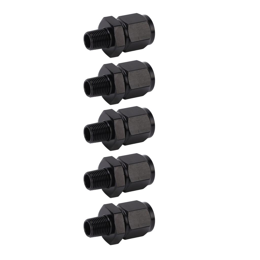 5 Pcs Adapter Fitting Aluminium Alloy 6AN Female Thread To 18 NPT Male Thread Swivel Adapter