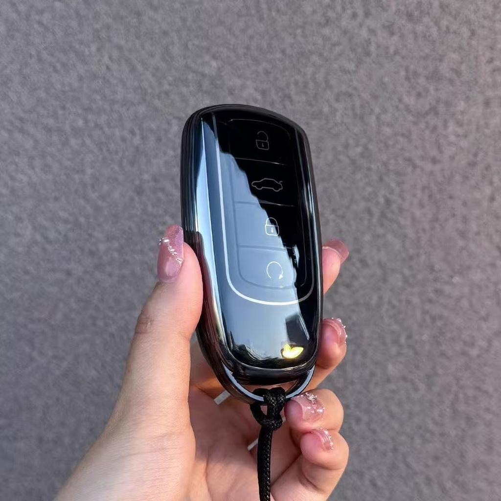 Slim Car Key Fob Case Cover Keychain For Chery Tiggo 7 8 Pro Max Omoda 5 C5 S5 O5 Jaecoo J7 J8 Accessories Black Transparent