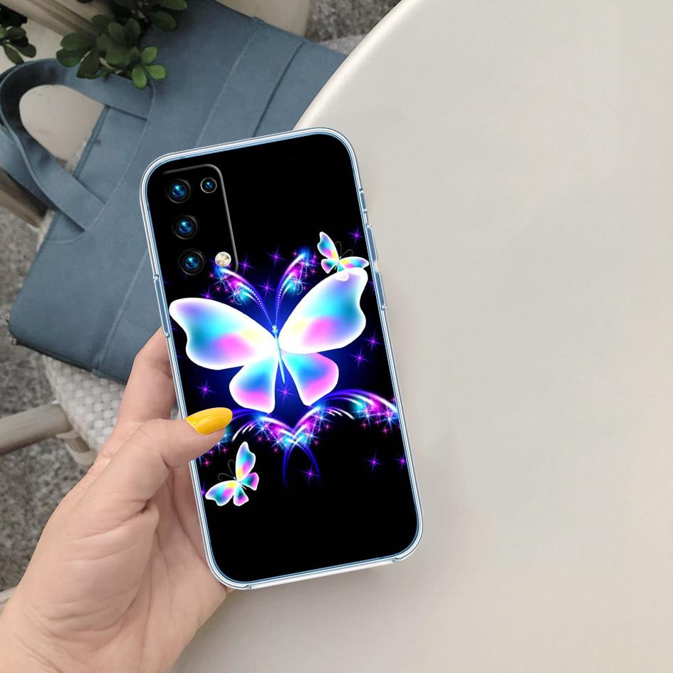 LO26 Colorful Butterfly Soft Shell Transparent Phone Case for Samsung Galaxy A04 A04S A14 A23 A34 A54 M23 M33 M52 M53