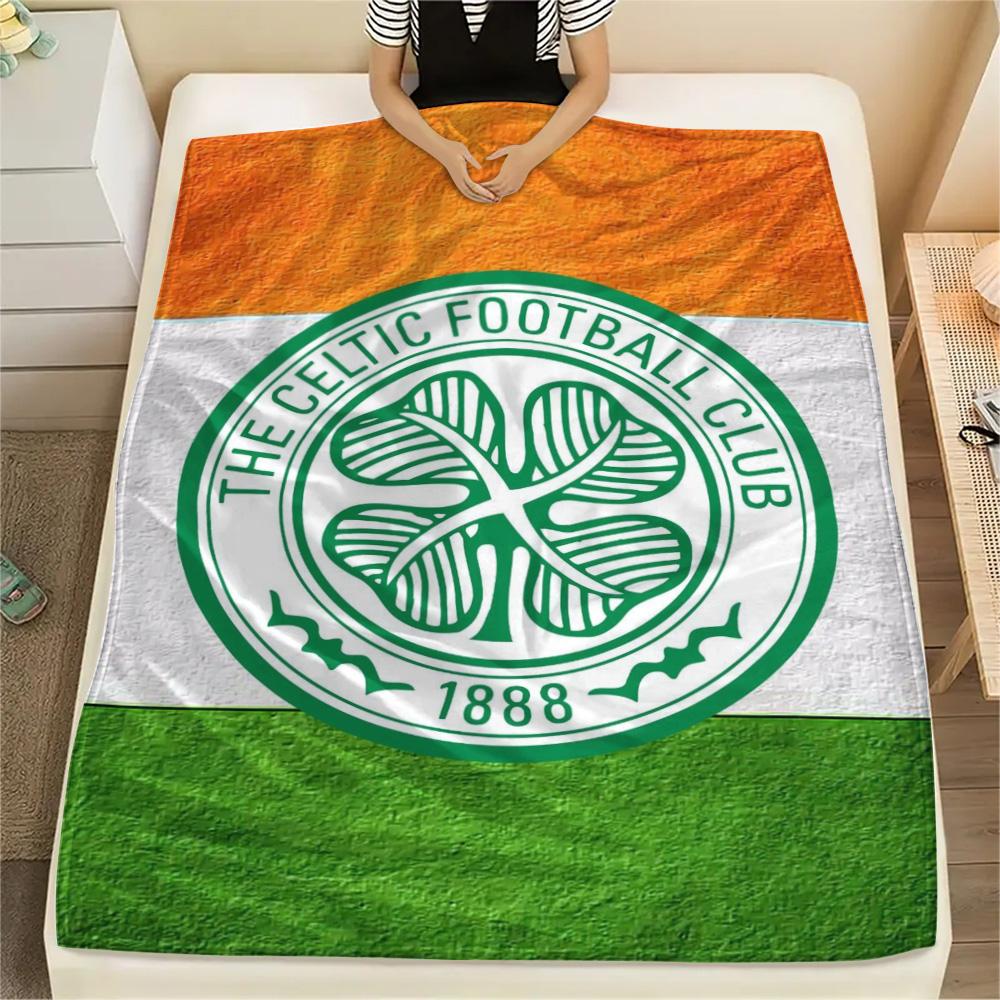 1Pc Celtic FC Print Flannel Blanket High Quality Warm Comfortable Cover for All Seasons Perfect for Gifts Home Decor