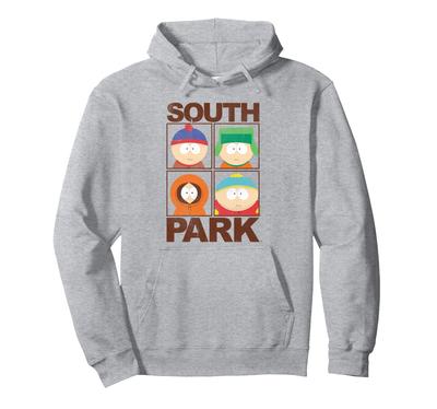 South Park Character Grid Distressed Funny Cartoon Hoodie
