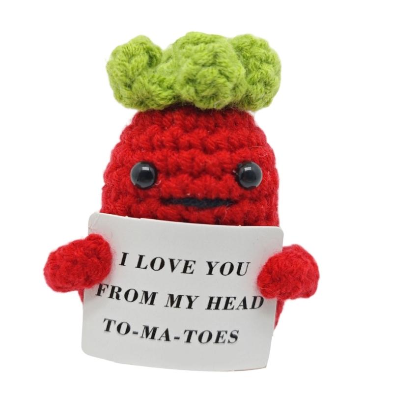 Feiertags-Countdown-Kalender mit täglichen Häkelüberraschungen, Acryl-Dekorationen zur emotionalen Unterstützung als Weihnachtsgeschenk