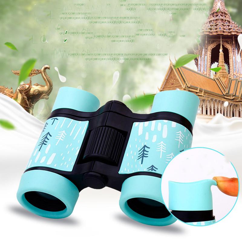 4x30 izable Fit Toy Binoculars For Kids Bird Watching Far And Near Educational Learning Hiking Childrens Outdoor Activity Play Toys