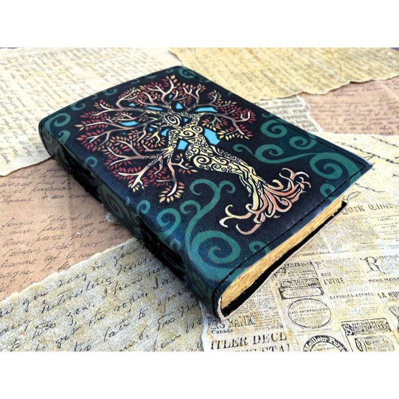 

Mother of Earth Leather Journal, Leather Sketchbook, Notebook, Writing Journal, Travel Dairy, Leather Dairy, Dream Journal, Wedding Gift. 10 x 7 in