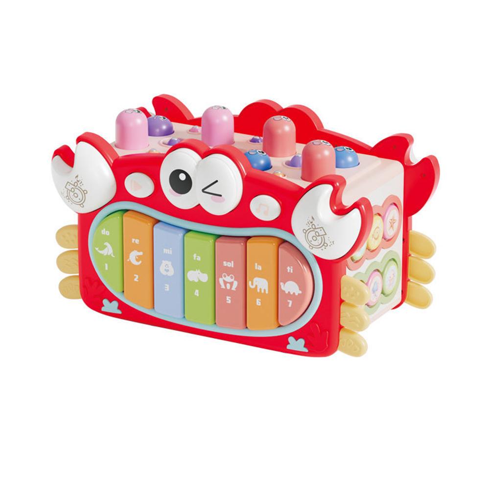 8-in-1 Hammering Pounding Toys For Kids Fishing Game 6 Sides Wooden Activity Cube Baby Toys Birthday Gifts For Boys Girls