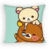 Cute Cartoon Rilakkuma Kawaii Bear Pillow Case Sofa Living Room Bedroom Headboard Backrest Cushion Square Cushion Nap Time