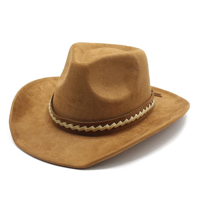 Panama Hat Men'S Ladies British Wool Suede Jazz Top Hat Western Cowboy Hat