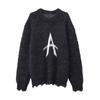 Unisex Oversized Knit Sweater Winter Casual Wear Soft Cotton Blend Loose Fit Round Neck Long Sleeve