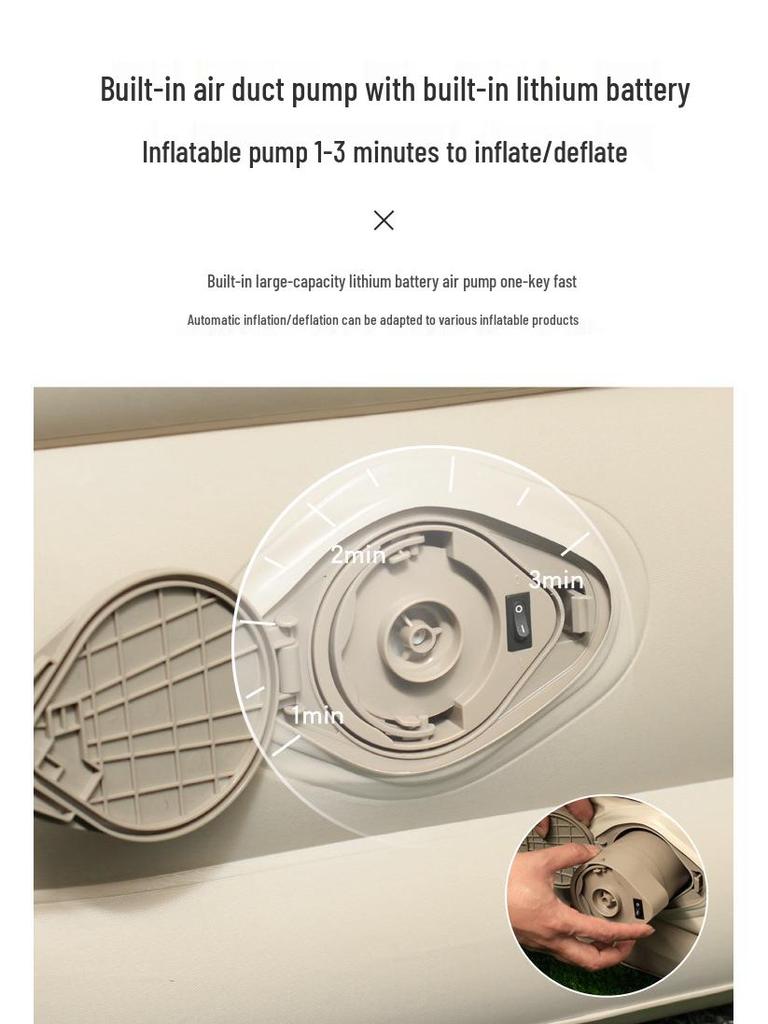 Portable Raised Air Mattress: Single/Double, Thick Inflatable Bed for Home & Outdoor Use