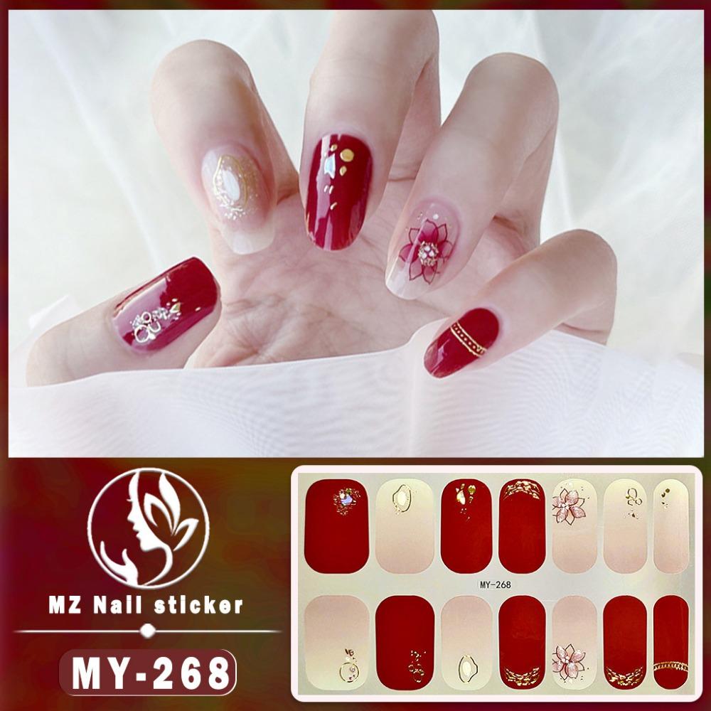 Three-dimensional Waterproof No-bake Gel Nail Polish Film Full Sticker European and American Sexy Nail Film Paper Nail Film Paper