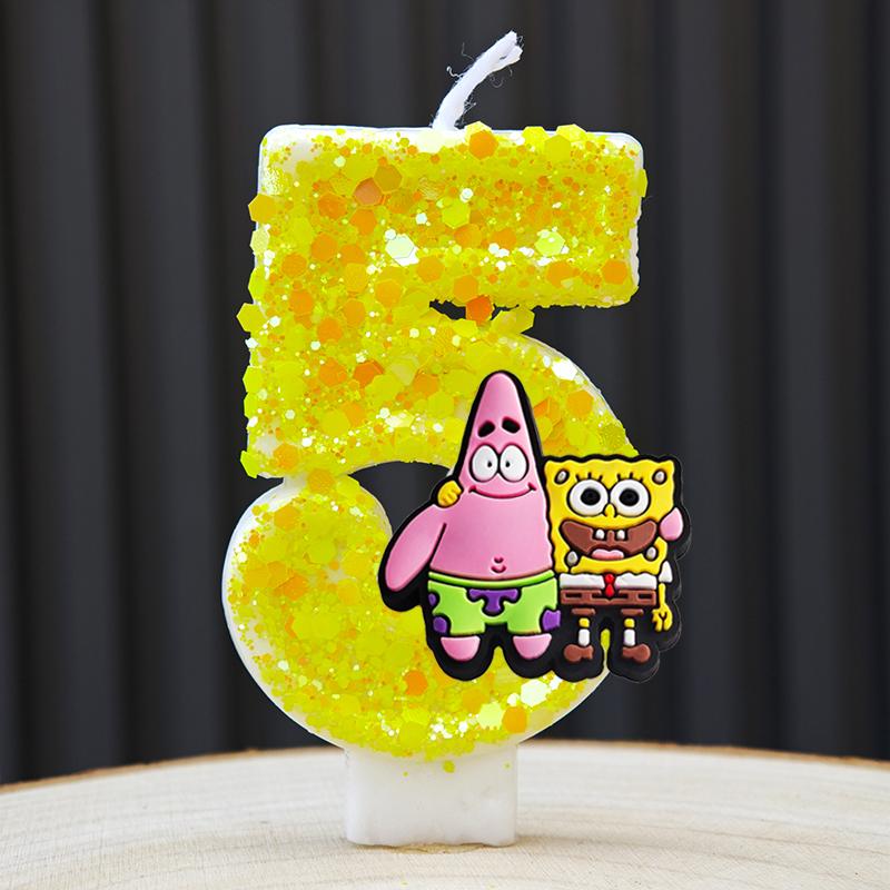 Cute Candle Anime Number 0-9 Kids Birthday Cake Decoration Supplies Cute Cartoon Party Accessories Supplies