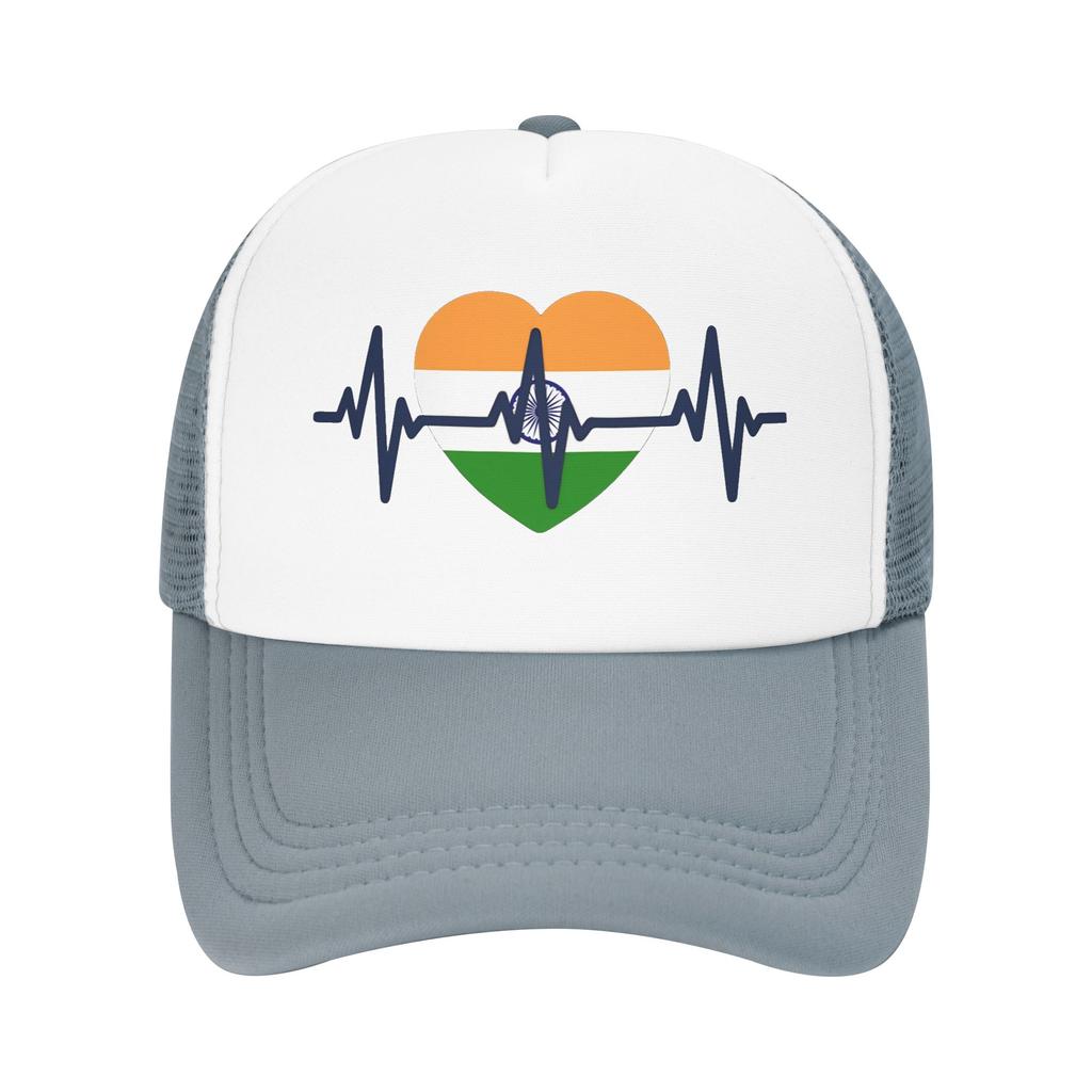 Heartbeat Of India Patriotic Heart Casual Baseball Cap Hunting Camping Sun Hats Spring Hot Sale Unisex Unisex Classic Baseball Caps