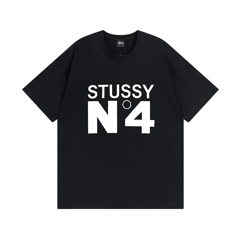 Short Sleeve T-Shirt Couples Street Style Letter Print Loose Fit Breathable Top