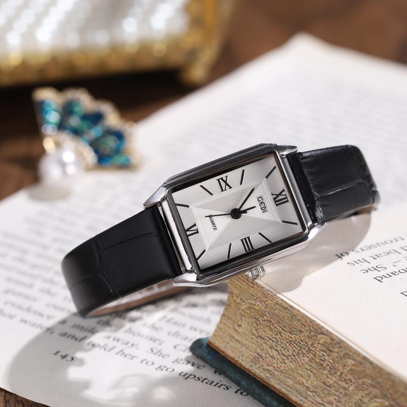 Premium Sense Niche Student Watch Simple Bamboo Belt Retro Watch Quartz Women'S Watch