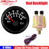 Red LED Pointer Oil Pressure Gauge with Press Sensor 1/8NPT Car 52MM Oil Press Meter Indicator 0~5Bar,0~10Bar,0-75PSI,0-145PSI