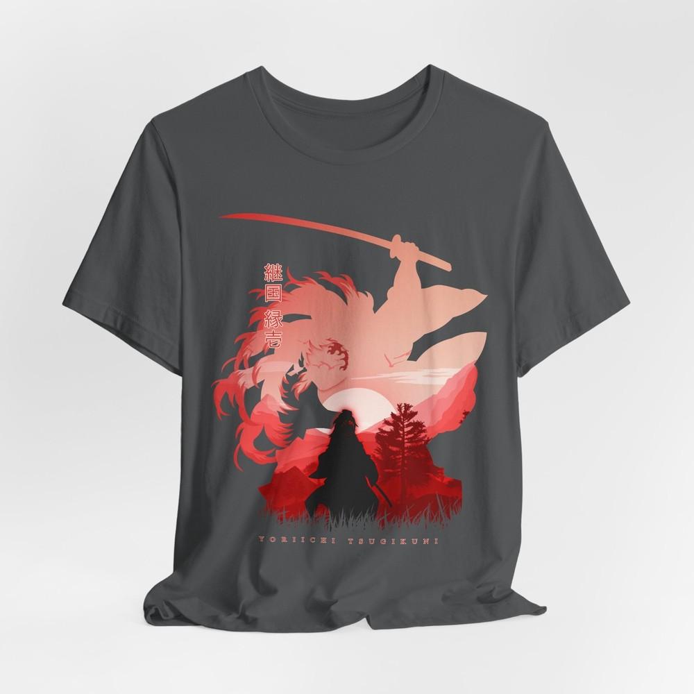 Demon Slayer Tee, Yoriichi Tsugikuni Silhouette Shirt, Anime Art Gift, Japanese