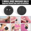 Foam Roller,Foam Rollers for Back and Legs,5 In 1 Foam Roller Massage Set Includes Muscle Roller Stick, Stretching Strap, Plantar Fasciitis Balls