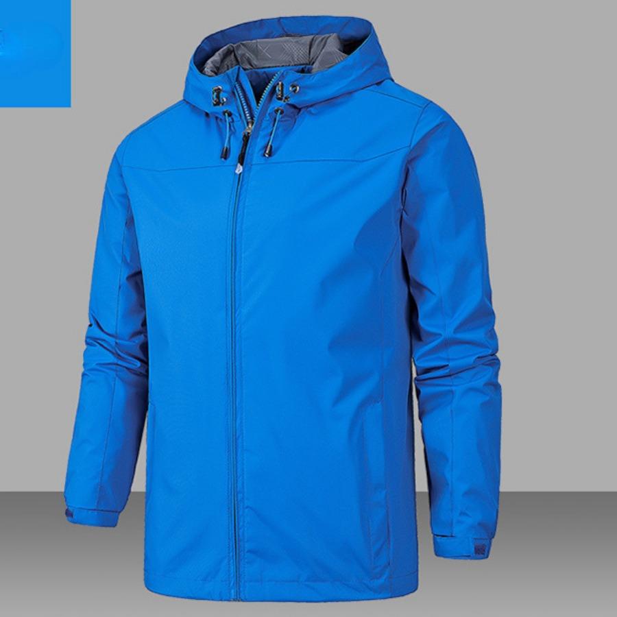 

Весенне-осенняя однослойная уличная тонкая спринтерская куртка для мужчин, ветрозащитная водонепроницаемая верхняя одежда, куртки, одежда для альпинизма 5XL синий