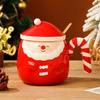 Santa Claus Creative Hand-painted Mug Relief Ceramic Cup Cute Creative Water Cup Souvenir Christmas Cup