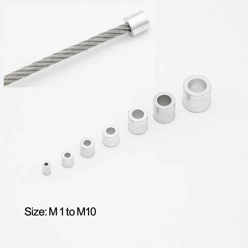 M1 To M10 Full Size Steel Wire Cable Rope Fixing Clip Circular Aluminum Ferrules Round Crimping Loop Clamps Quantity 10--200pcs