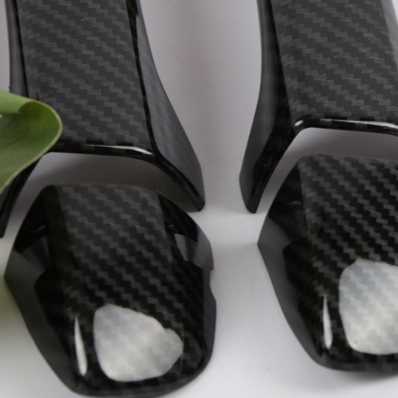 FOR Second Generation Volkswagen Tiguan R-Line 2017- Accessory Glossy Carbon Fibre Pattern Door Handle Covers Trim 2018