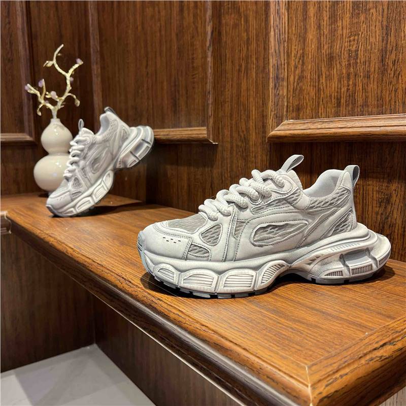 Dad Shoes Summer New Low-top Leather Surface Breathable Thick Sole Comfortable Leisure Sports Dl