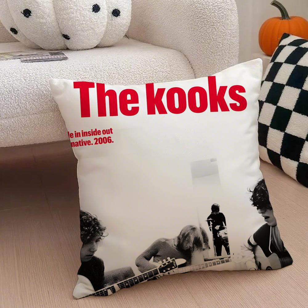 band indie The KKooks Cushion Cover Throw Pillow Cover Hidden Button Durable Polyester Chair Cushion