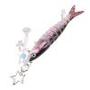 Lifelike Fish Keychain 5.3 Inch Alloy ABS 3D Eye Creative Fishing Bait Keychain for Bag Purse Fishing Gifts Pink